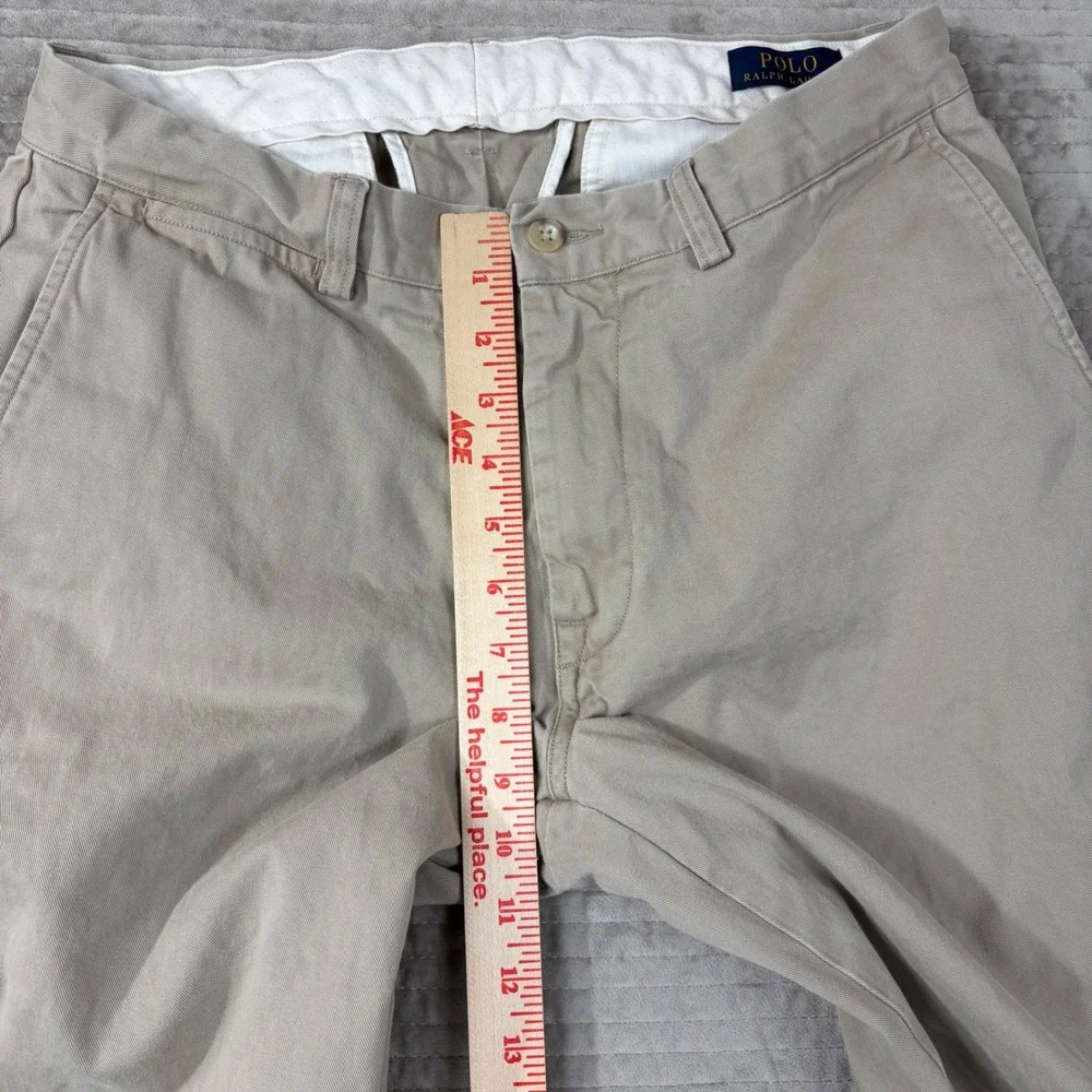 Polo Ralph Lauren‎ Classic Fit Khaki Chino Pants Mens 32/34 Tan Cotton Twill